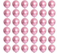 Baby Pink Chrome Metallic Balloons 12-Inch, 36Pcs Thick Natural Latex Shiny Birthday Party Helium Decorations for Baby Showers, Engagement, Wedding, Graduation