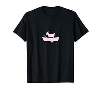 Baby Pink Goat in a Boat T-Shirt