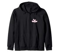 Baby Pink Goat in a Boat Zip Hoodie