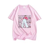 Baby Pink Harry 1D Direction Styles Sugar One Band Watermelon Singer Tee Top Tshirt Mens Womens Unisex Ladies Gift XS S M L XL XXL 6 8 10 12 14 16 18 Short Sleeved Harajuku Kpop Basic Cotton T-Shirt