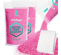 Baby Pink Iridescent Glitter Paint Additive 200g with 2X Buffing Pads | Additive for Glitter Paint Walls, Add to Interior & Exterior Paint, Emulsion, Varnish | v1rtus