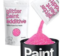 Baby Pink Iridescent Glitter Paint Additive Chunky 100g for Adding Sparkle to Paints & Varnish | Paint Walls Sparkly Add to Emulsion, Acrylic or Lacquer Indoor | Hemway