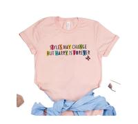 Baby Pink May Change But Harry is Forever 1D Direction Styles One Tee Top Tshirt Mens Womens Unisex Ladies Gift XS S M L XL XXL 6 8 10 12 14 16 18 Short Sleeved Harajuku Kpop Basic Cotton T-Shirt