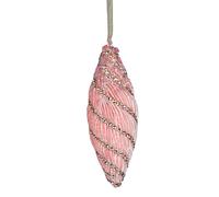 15cm Nut Shape Bauble Baby Pink - Christmas Hanging Decoration Shatchi Pink One Size
