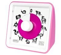 Baby Pink Visual Timer - 60 Min Countdown, Silent, Loud Alarm, Classroom & Home Use