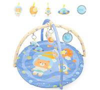 Baby Play Gym & Activity Mat Sensory Toys, Arch, Playmat for Newborns & Infants (0-36 Months) (Space-Round)