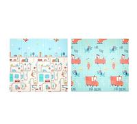 Baby Play Mat 200x180 cm Baby Crawling Mat Reversible Baby Floor Mat Soft Padded Babies Gym Floor Mat Foam Foldable Portable Baby Play Mat (Mat Design 1)