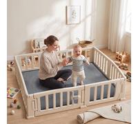 Baby Play Mat, 3CM Thick Foam Playmat Rug, Non-Slip, 180 x 150 cm, Dark Grey