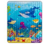 Baby Play Mat 71"x59", Soft Thicker Playpen Mat, Non-Slip Baby Mat for Floor, Portable Crawling Mat for Babies, Toddlers and Infants to Play and Learn(Sea World)