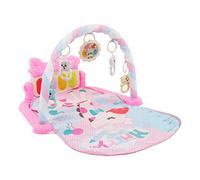 Baby Play Mat Baby Gym,Learning Sensory Sound Light Infant Kick Play Piano Mat with Rattles Toy Pink for Newborn