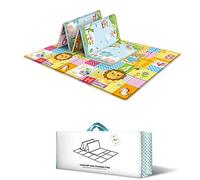 Baby Play Mat Extra Large, 180x150x1cm Foldable Gym Floor Playmat for Crawling, Reversible Waterproof Tummy Time Padding with Carry Bag, for Nursery, Indoor Outdoor Use