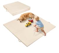 Baby Play Mat Foldable | Waterproof Playmat Infant | Soft Padded Foam Floor Mat for Kids Playroom | Non-Slip Crawling Removable Cover Washable Crawling Playmat Child
