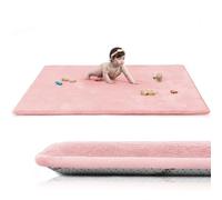 Baby Play Mat for Floor,Extra Large 59"×71" Playpen Mat for Tummy Time,Thicker Padded Elasti Foam Activity Mats for Toddler,Infant,Kids,Water Repellent Ultra Soft Velvet,Non-Slip Backing Safe for