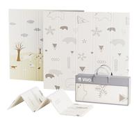 Baby Play Mat, Large Reversible & Foldable Waterproof Foam Playmat 180x150cm, Double-Sided Non-Slip Toddler Floor Mat for Crawling, Tummy Time, Nursery, Portable Floor Mat, Farm