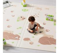 Baby Play Mat, Large Reversible & Foldable Waterproof Foam Playmat 200x180cm, Double-Sided Non-Slip Toddler Floor Mat for Crawling, Tummy Time, Nursery, Portable Floor Mat