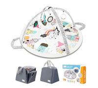 Baby Play Mat Tummy Time Mat with Exclusive Foldable Design, Stage-Based Skill Development Activity Gym, Machine Washable Baby Play Mats for Floor with Gift Package