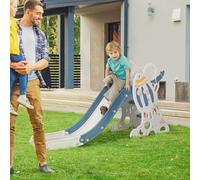 Aiyaplay Baby Slide Freestanding Slide For Kids 1.5-3 Years Space Theme Blue, Blue