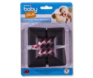 baby plus Soft Corner Protector Pack of 4 - Brown