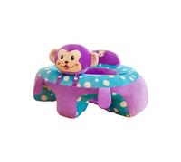 Baby Plush Cartoon Support Seat,Safe Sitting Practice Chair with Backrest & Anti-Tip Design,Sit up Chair,Toddler Baby Learn to Sit up Sofa,Washable Cover (Purple Monkey)