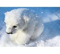 Baby Polar Bear and Snow Pattern Puzzle,Adult Puzzle,Paper Puzzle,1000 Piece Puzzle for Adults38x52cm