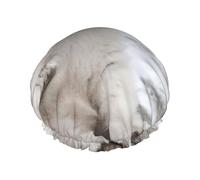 Baby Polar Bear Print Shower Cap, Lined Shower Cap For Women Reusable, Double Layer Waterproof Bath Cap