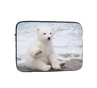 Baby Polar Bear Printed Laptop Sleeve For 12 Inch Laptop, Shockproof Oxford Fabric Laptop Protective Case Laptop Bag