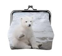 Baby Polar Bear Printing Lightweight Coin Purse, Minimalist Wallet for Coffee Runs and Local Outings