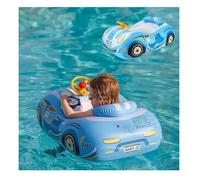 Baby Pool Float, 3D Car-Shaped Inflatable Swim Ring for Toddlers, Heavy-Duty Flotation Device for Ages 1-4, Safe Bath & Pool Toy for Kids