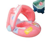 Baby Pool Float, Baby Swimming Float with Canopy, Baby Pool Tube with Canopy, Sun Protection Kids Water Ring with Seat for 6-36 Months Boys and Girls Summer Hot Weather Outdoor Party Beach