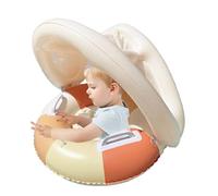Baby Pool Float | Inflatable Sun Protection Baby Swimming Float with Canopy | Safety Seat Floating Swim Ring Sun Protection Retro Sunshade Toys for Beach Garden Toddler