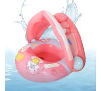 Baby Pool Float with Canopy | Baby Swimming Pool Floats with Canopy,Inflatable Raft Tube Water Ring with Seat for Summer Hot Weather Vacation Beach Bath Travel Outdoor Party