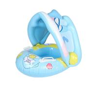 Baby Pool Float with Canopy, Inflatable Small Kids Swim Ring That Seat and Sunshade, Safe Water Raft Tube for Summer Beach Travel, Bath Time, Outdoor Party 21.65 x 27.56 x 27.56 inches