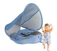 Baby Pool Float with Canopy - Pool Floats for Toddler - No Flipping Floatie with Removable Sun Protection Canopy for Summer Vacation Travel Lake Outdoor Bathtub, for 3-24 Months Babies