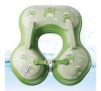 Baby Pool Float with Shoulder Strap, 17.3x20.5 inch Inflatable Pvc Baby Swim Float Press to Inflate Swimming Ring for Kids 6 Months to 3 Years Old