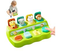 Baby Pop Up Toys for 1 Year Old Girls Boys Gifts, Cause and Effect Sensory Toy with Push Buttons Color Sorting Animal Toys Montessori Toys 6-9-12-18 Months Sensory Kids Toddlers Babies (Random Color)