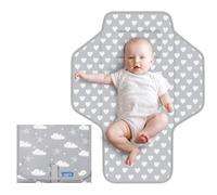 Baby Portable Changing Pad Travel - Waterproof Compact Diaper Changing Mat with Built-in Pillow - Lightweight & Foldable Changing Station, Newborn Shower Gifts