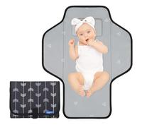 Baby Portable Changing Pad Travel - Waterproof Compact Diaper Changing Mat with Built-in Pillow - Lightweight & Foldable Changing Station, Newborn Shower Gifts
