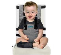 Baby Portable High Chair Booster Seat with Carry Bag by Vevoza- Cloth Harness Toddler Chair Seat with Adjustable Straps to Fit Any Chair- Machine Washable Toddler Feeding/Eating Travel Seat Accessory