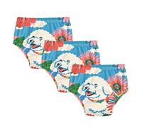 Baby Potty Training Must Haves Pants Reusable Nighttime Potty Training Underwear Potty Training Underwear for Toddler Girls 2T Cute White Dog Flowers