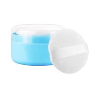Baby Powder Container 3.54 Inch Portable Pusher Holder for Talcum Powder, Rechargeable Lightweight Box with Soft Applicator, Convenient Travel Storage for Baby Care, Fresh Co
