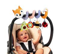 Baby Pram Toys Spiral Activity Hanging Toys Soft Cuddly Toy Pram Crib Spiral Plush Toy with Ringing Bell for Babies Toddlers Infant Boy Girl