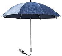 Baby Pram Umbrella, Wheelchair Pushchair Baby Stroller Parasol Rain Sun Canopy Stretchable Pram Stroller Umbrella Holder Clip Clamp,Dark Blue,75cm,Serene16