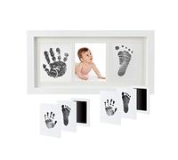 Baby Prints Handprint and Footprint Kit, Newborn Hand and Footprint Keepsake with 2 Safe Clean-Touch Inkless Ink Pad, Non-Toxic, Gift to New Parents or Baby Boys Girls Shower Registry…