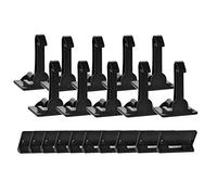 Baby Proof Cupboard Locks, 10 Pack Black Cabinet Latches/Drawer Locks, Baby Proofing Cabinet System, Prevents Toddler Injuries and Provides a Slick Invisible Look, 3M Adhesive & 20 Screws Fixed