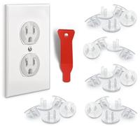 Baby Proof ME - Outlet Covers Baby Proofing (24 Pack), Provide Shock Prevention and Easy Installation, Safe and Secure Plastic Plug Covers for Power Sockets