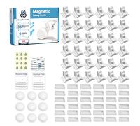 BABY PROOF ME Pack of 36 Magnetic Cabinet Locks for Child Safety with 9 Keys, 3M Adhesive Easy Installation, Baby Proofing Magnetic Locks for Cabinets and Drawers