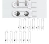Baby Proofing Cabinets,Cabinet Locks for Babies,12 Pack U-Shaped Child Locks for Cabinets, Child Proof Cabinet Latches,Child Safety Cabinet Locks with Adjustable by SPISPI (White)