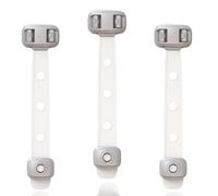 Baby Proofing Child Safety Locks(3 PCS) - Cabinet Locks for Babies,3M Adhesive Cabinet Latches, Multi-Purpose for Fridge Drawers,Ovens Toilet Seats,Trash Can, No Drilling (3 Count)