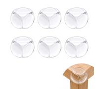 Baby Proofing Corner Protectors, 6 Pack Clear Ball-Shaped Silicone Furniture Table Edge Guards for Baby Safety