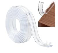Baby Proofing Edge Protector - Edge Protector Strip Clear Soft Corner Protectors for Kids, Pre-Tape Adhesive Soft for Kids Safety, Child Table Cabinets Furniture Bumper, 6.6ft(2M)